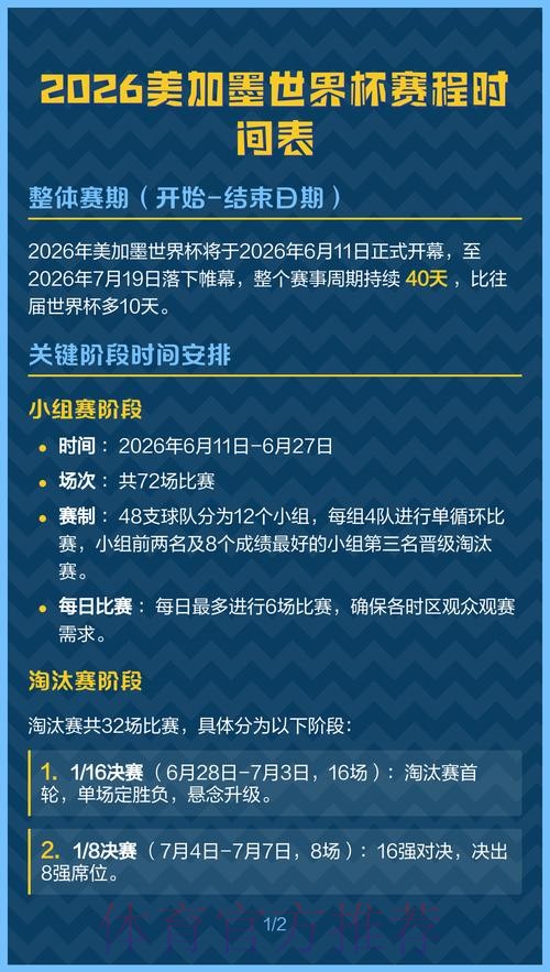 2026美加墨世界杯比赛时间怎么查